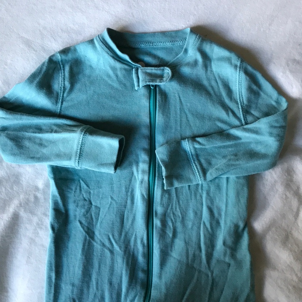 Primary one piece zip up pajamas